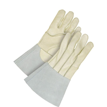 Grain Cowhide Utility Glove Gauntlet, Size S